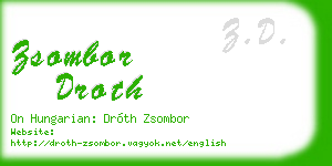 zsombor droth business card